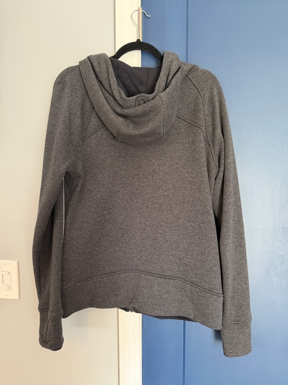 lululemon athletica Dark Gray Full‑Zip scuba Hoodie 10 like new fleece lined - Picture 4 of 4